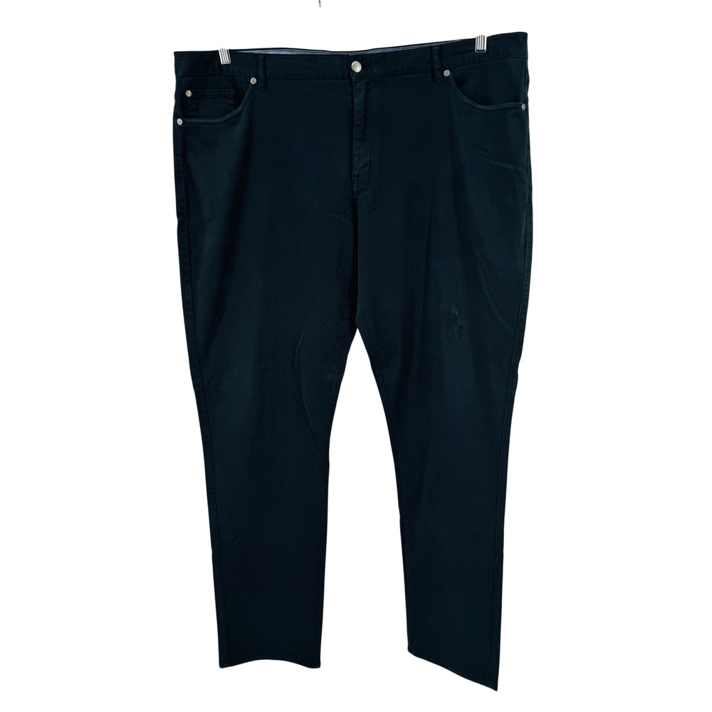 Peter Millar Pants Men 44 Black 5-Pocket Cotton Blend Stretch ME0B39 Luxury
